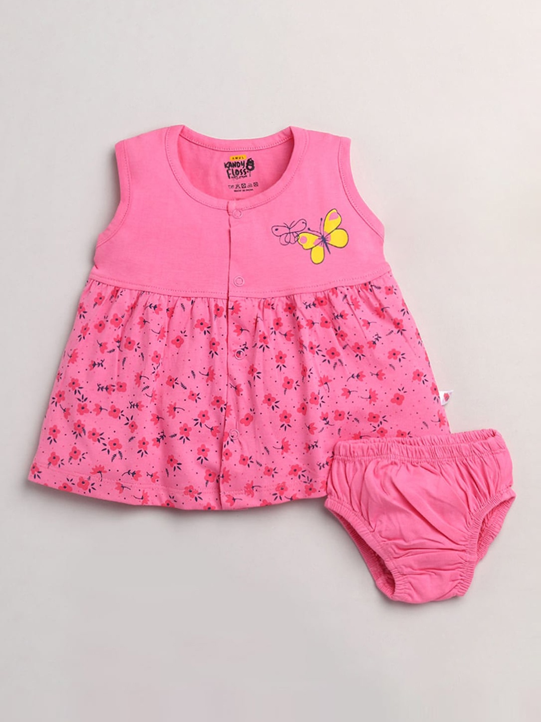 

Hopscotch Girls Pink Printed Top