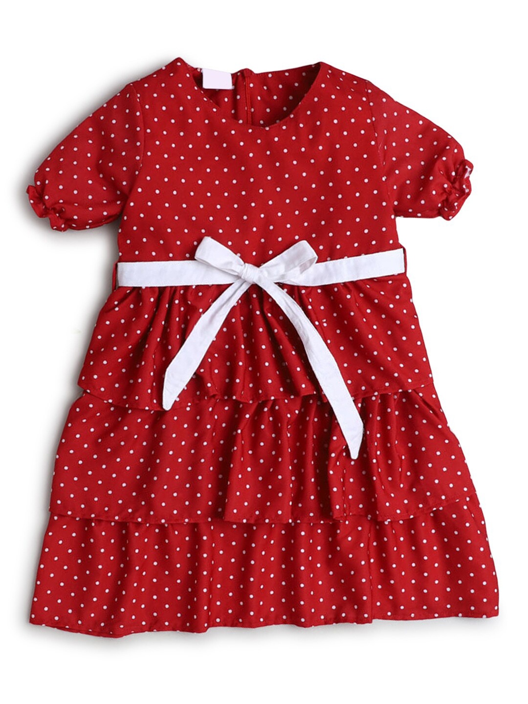 

Hopscotch Red Peplum Dress