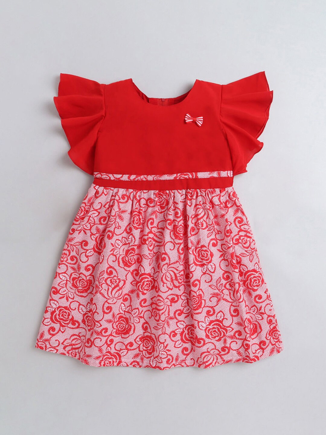 

Hopscotch Red Floral Dress