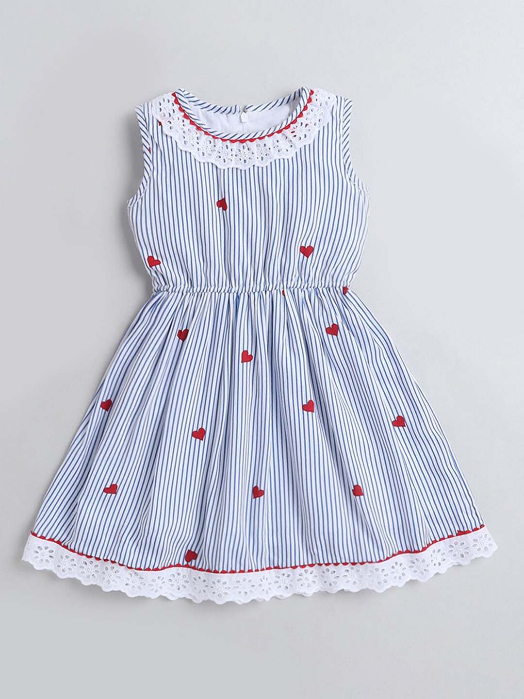 

Hopscotch Multicoloured Striped A-Line Dress, Multi
