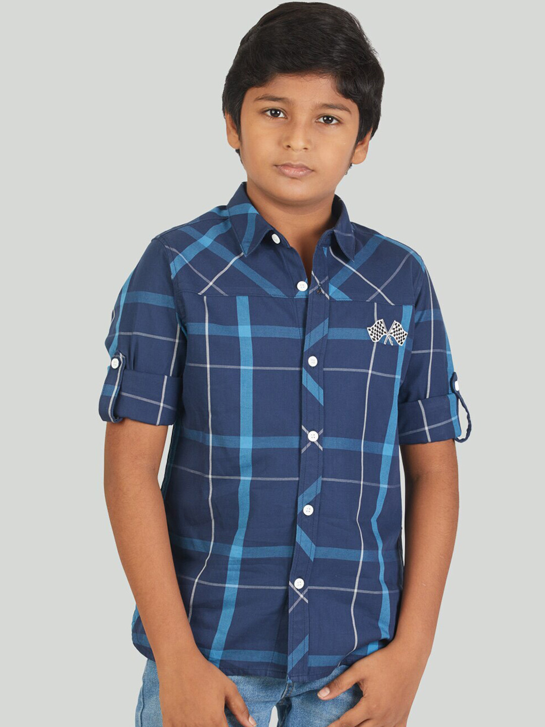 

Zalio Boys Blue Comfort Checked Casual Shirt