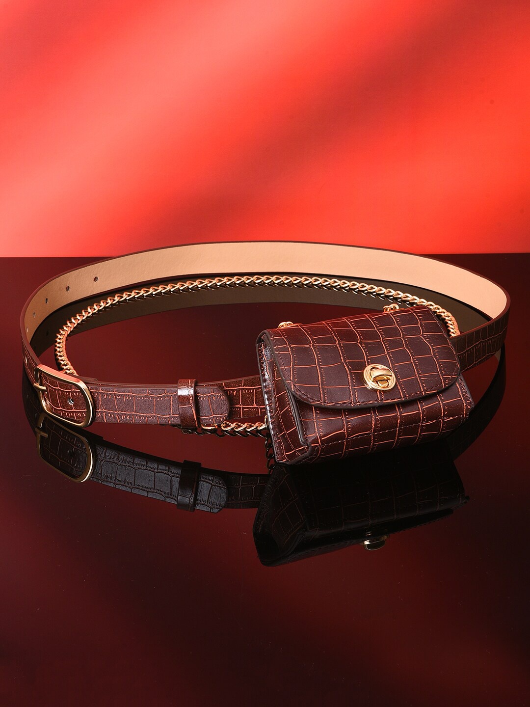 

HAUTE SAUCE by Campus Sutra Women Brown Belt