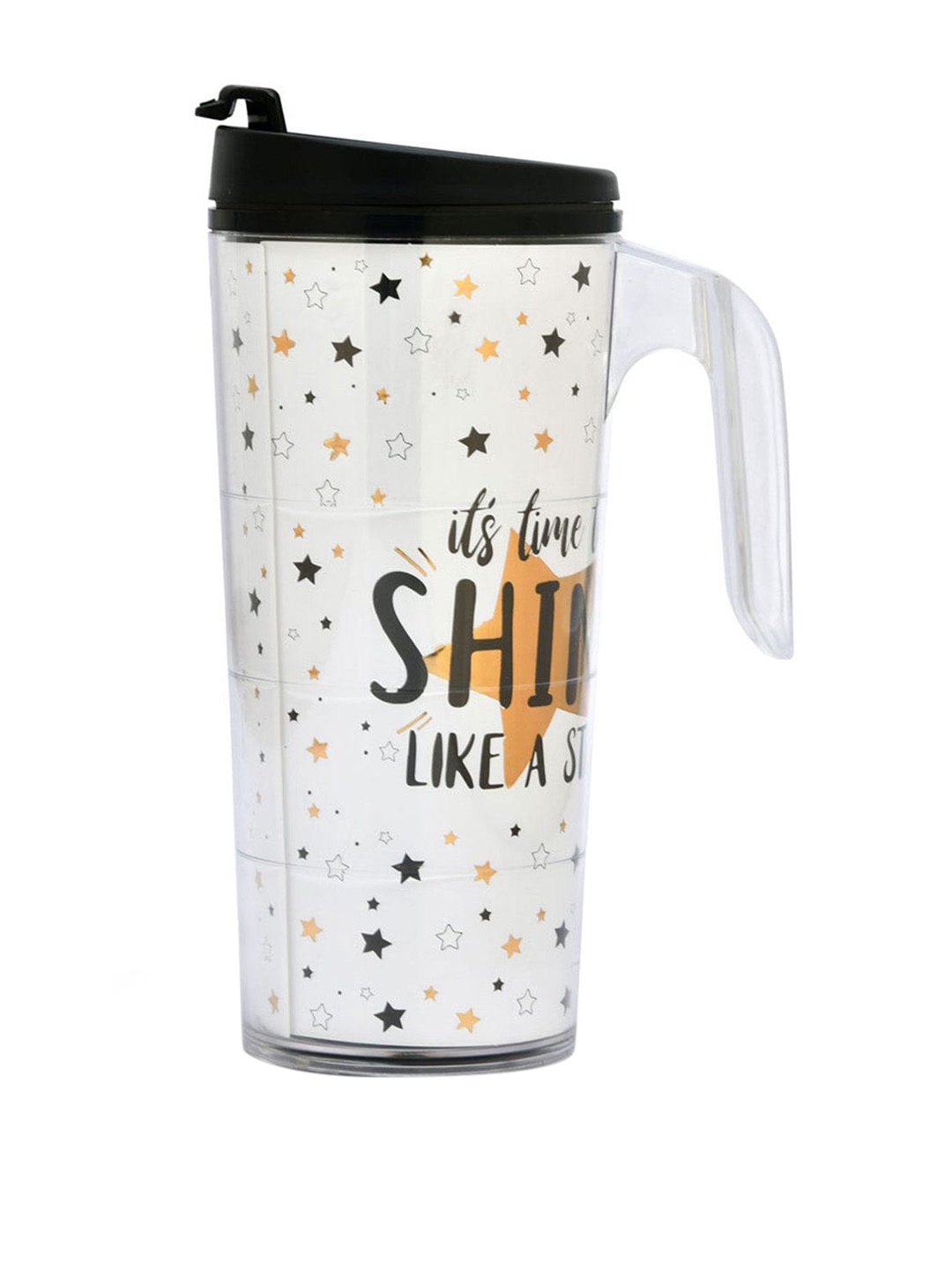 

Athome by Nilkamal Black & White Printed Sipper, 440 ml