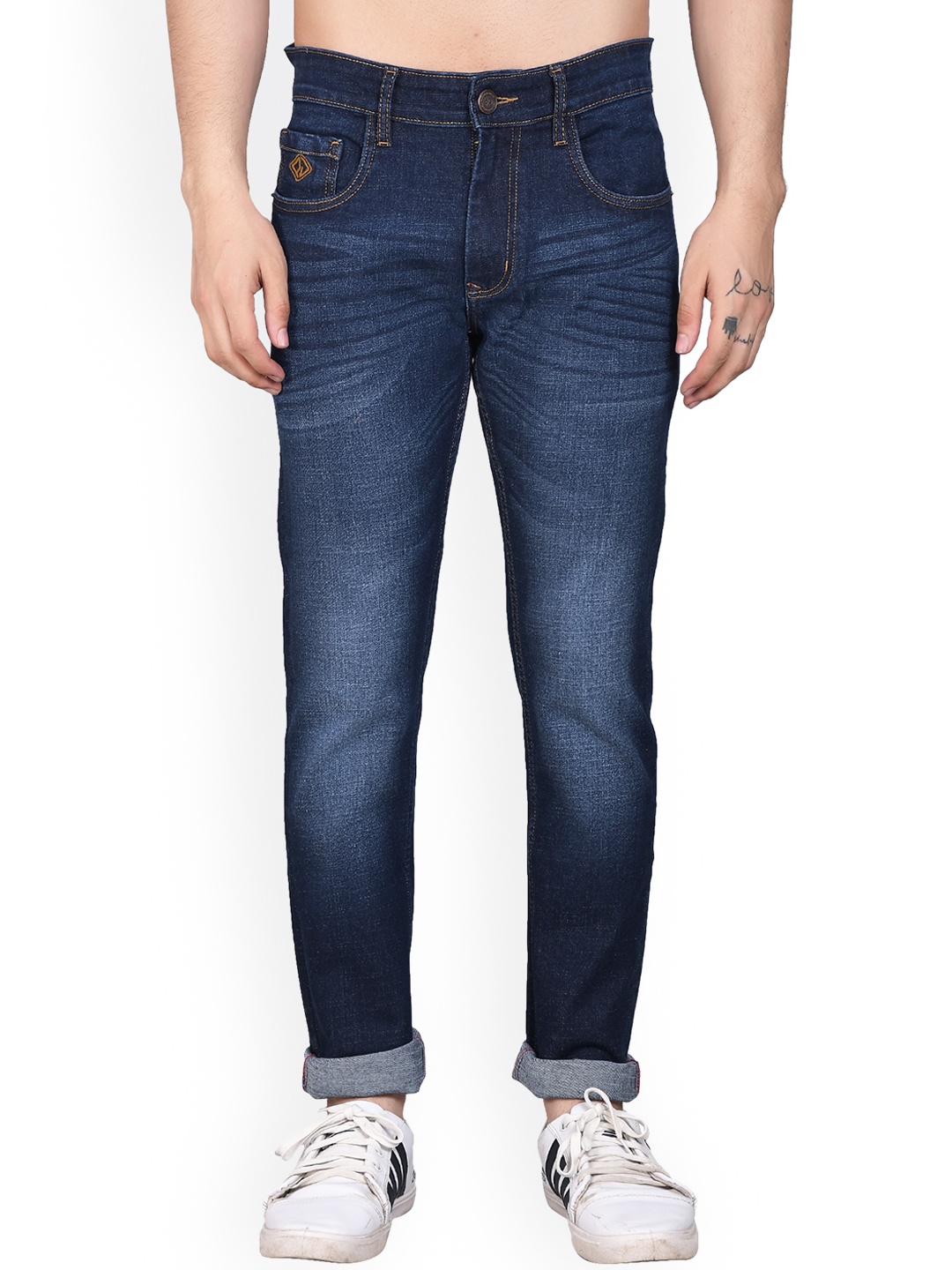 

PEPLOS Men Blue Comfort Slim Fit Heavy Fade Stretchable Jeans