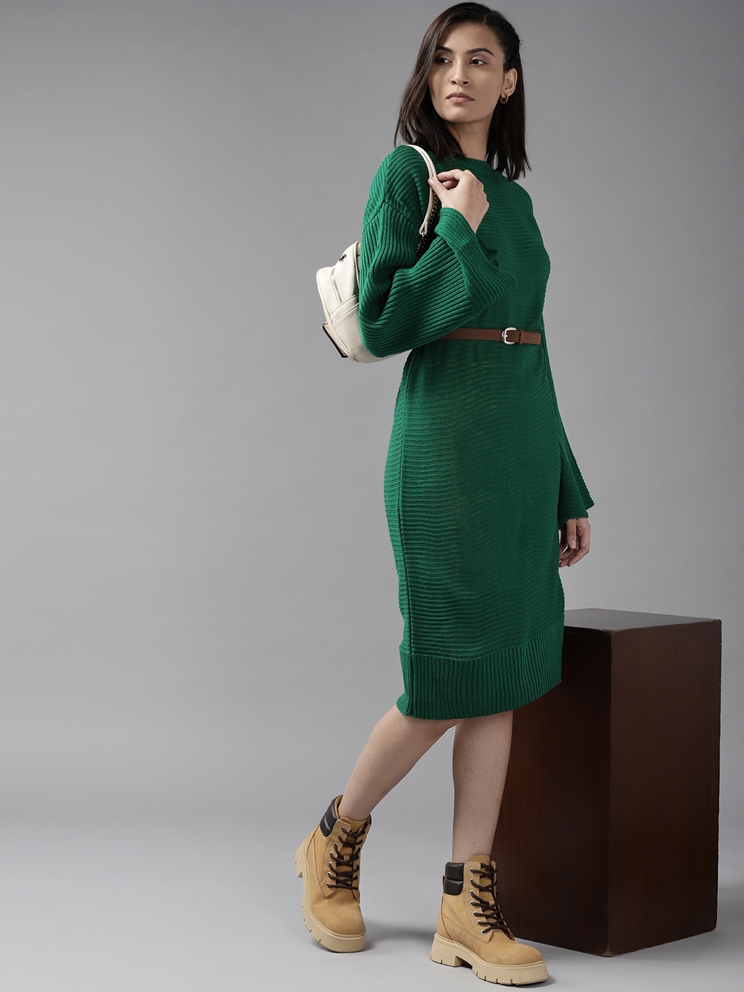 

Roadster Green A-Line Dress
