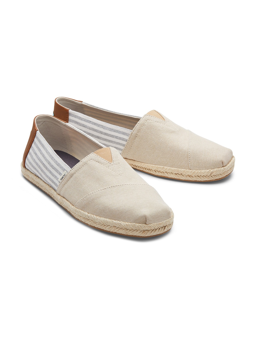

TOMS Men Striped Alpargata Rope Espadrilles, Tan