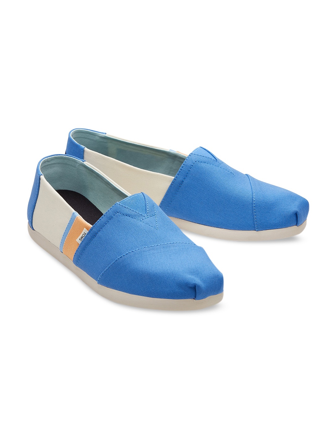 

TOMS Men Blue Colourblocked Canvas Alpargata Slip-On Sneakers