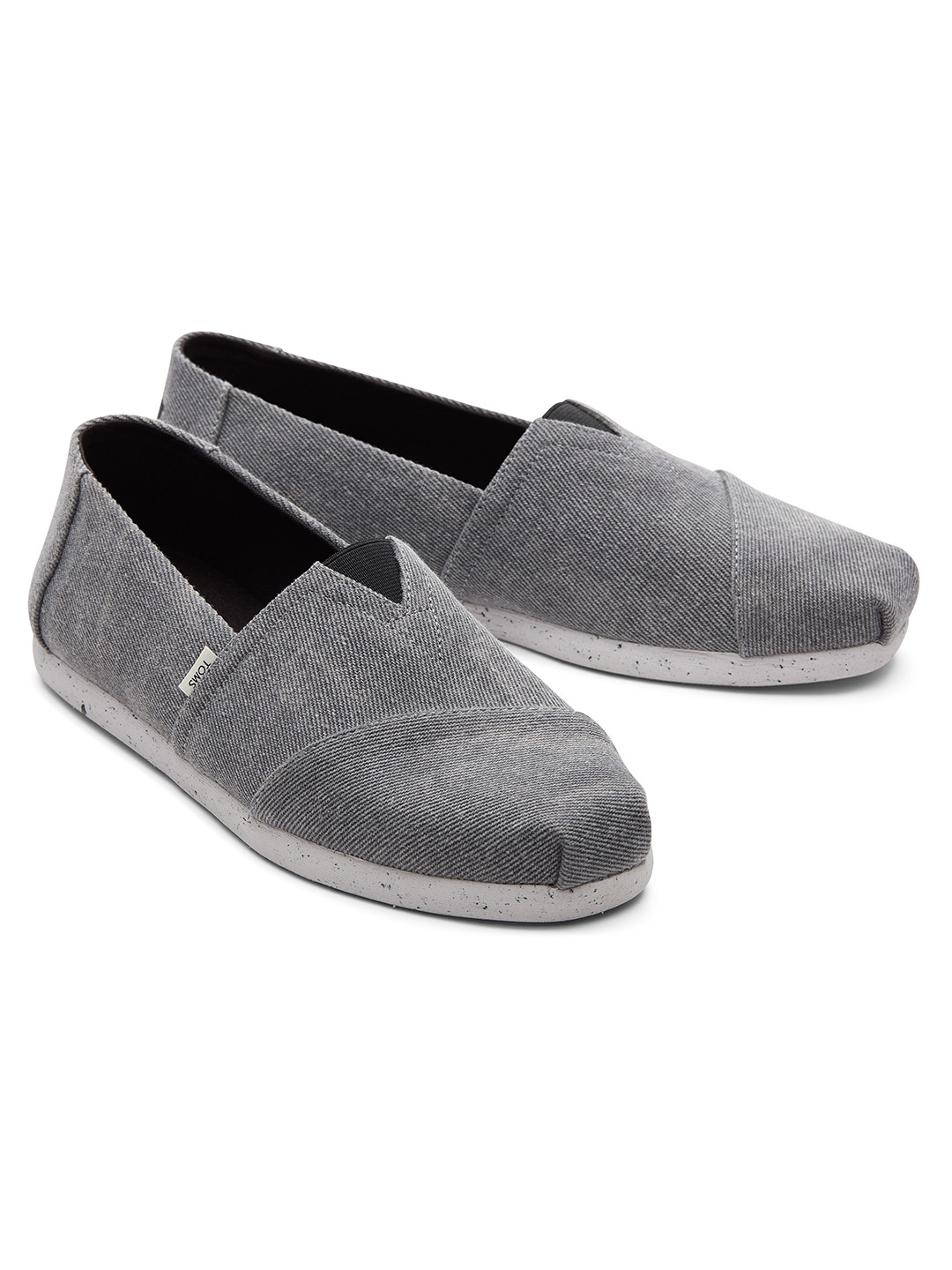 

TOMS Men Distressed Twill Alpargata Slip-On Sneakers, Black