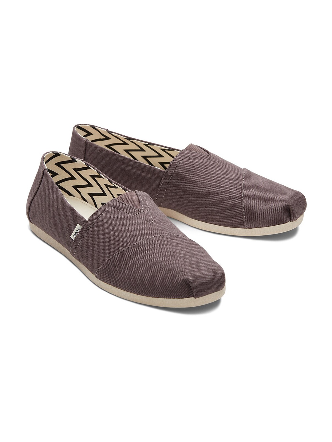 

TOMS Men Alpargata Cotton Canvas Slip-On Sneakers, Grey