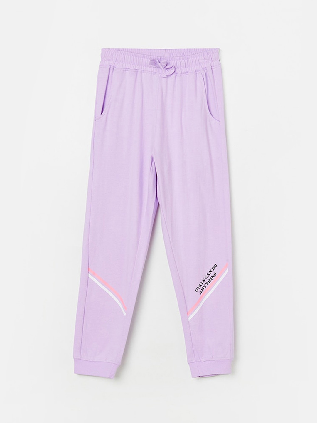 

Fame Forever by Lifestyle Girls Purple Solid Pure Cotton Track Pants