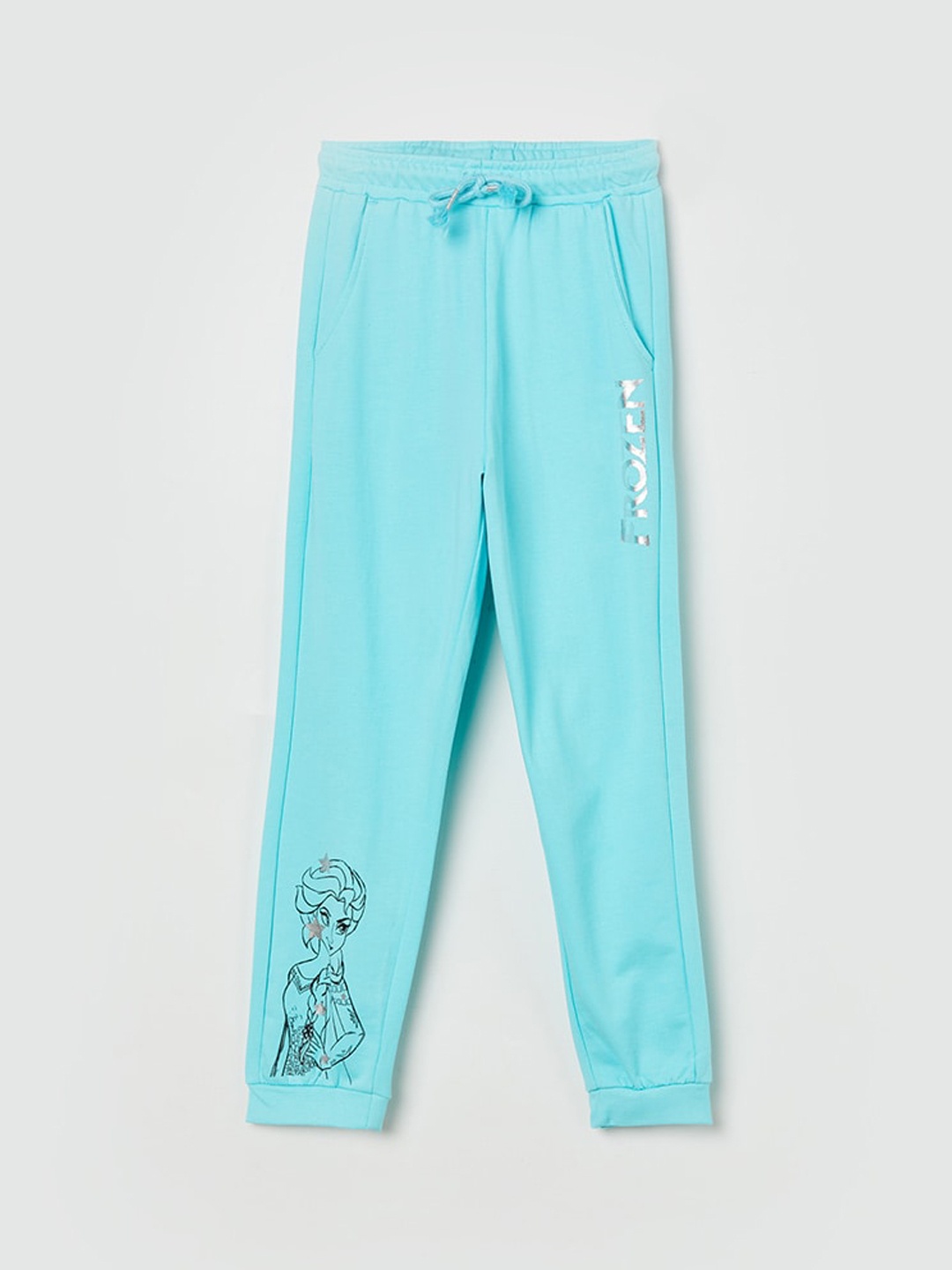 

Fame Forever by Lifestyle Girls Elsa Printed Pure Cotton Track Pant, Blue