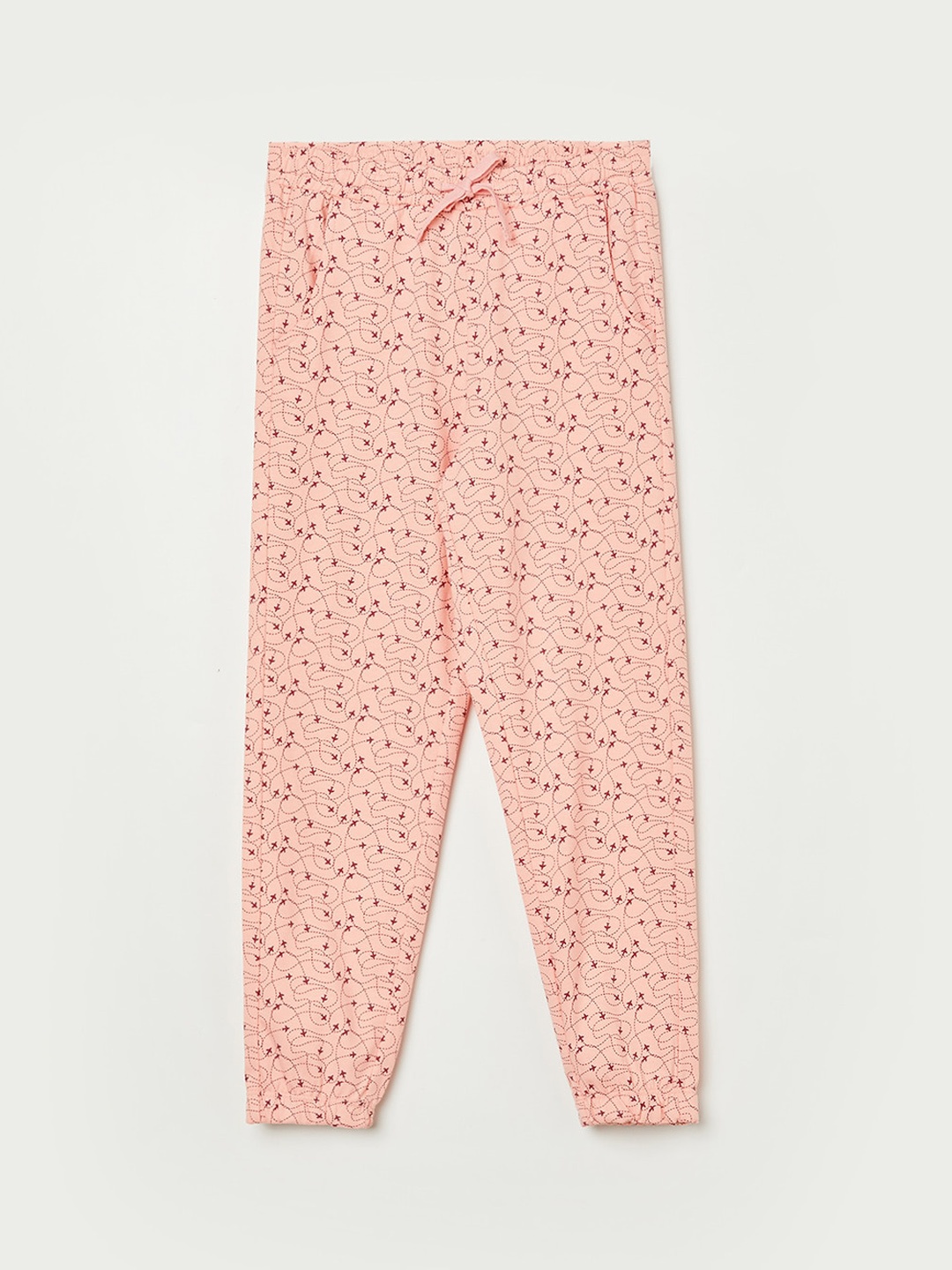 

Fame Forever by Lifestyle Girls Pink Printed Cotton Track Pants