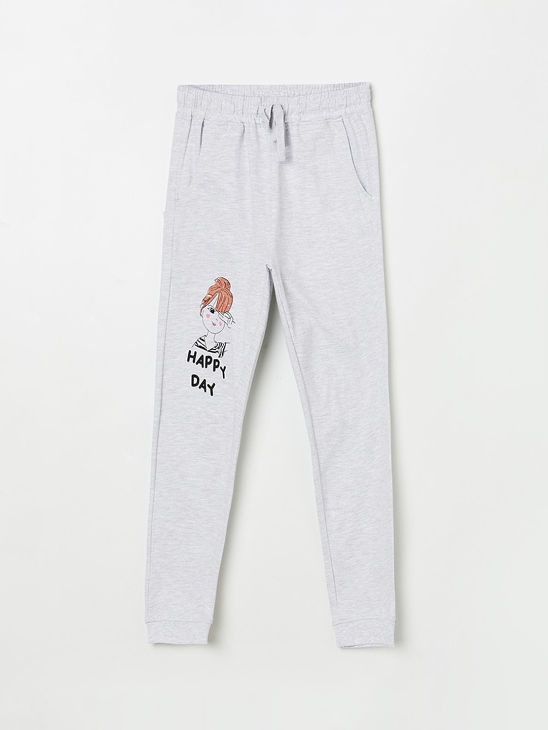 

Fame Forever by Lifestyle Girls Grey Printed Track Pants