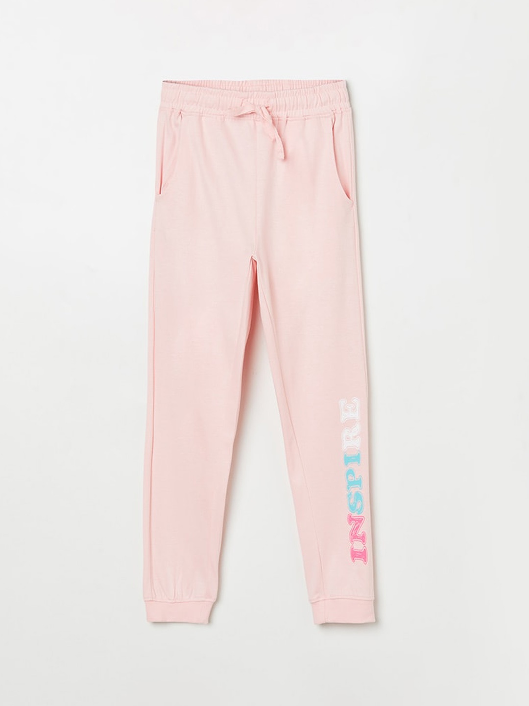 

Fame Forever by Lifestyle Girls Pink Solid Pure Cotton Track Pants