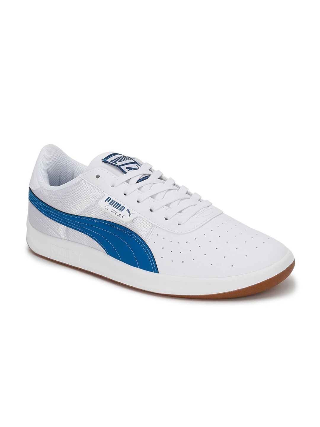 

Puma Men White & Blue Colourblocked G. Vilas 2 Core IDP Sneakers