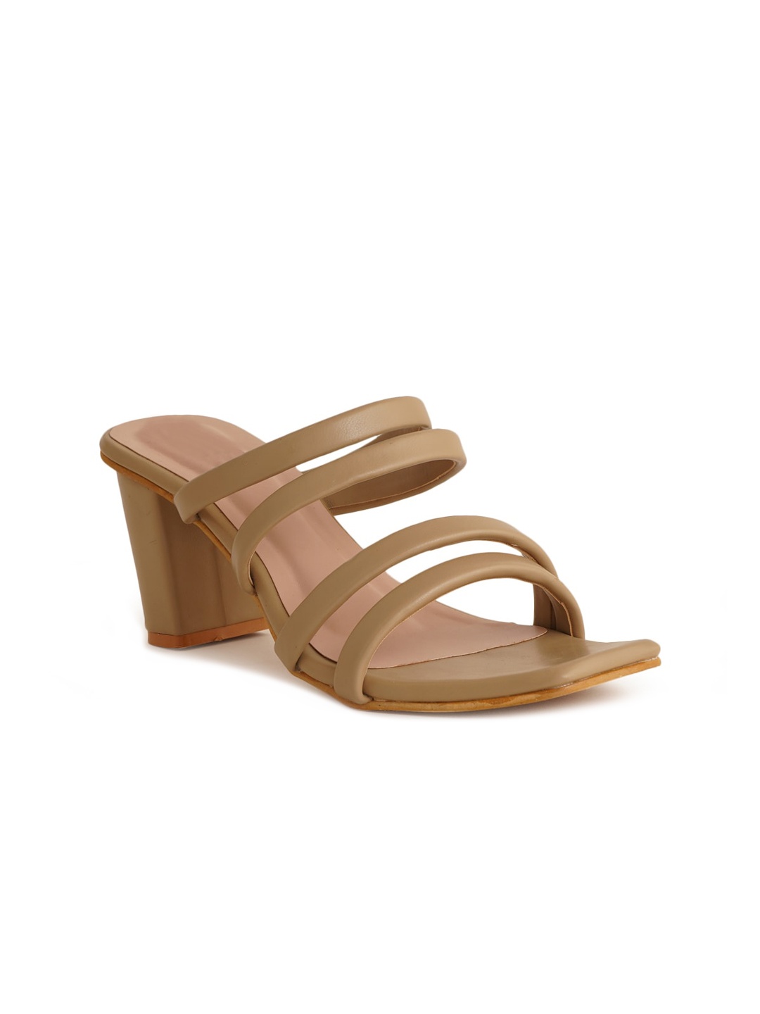 

VAYONAA Beige PU High-Top Block Sandals