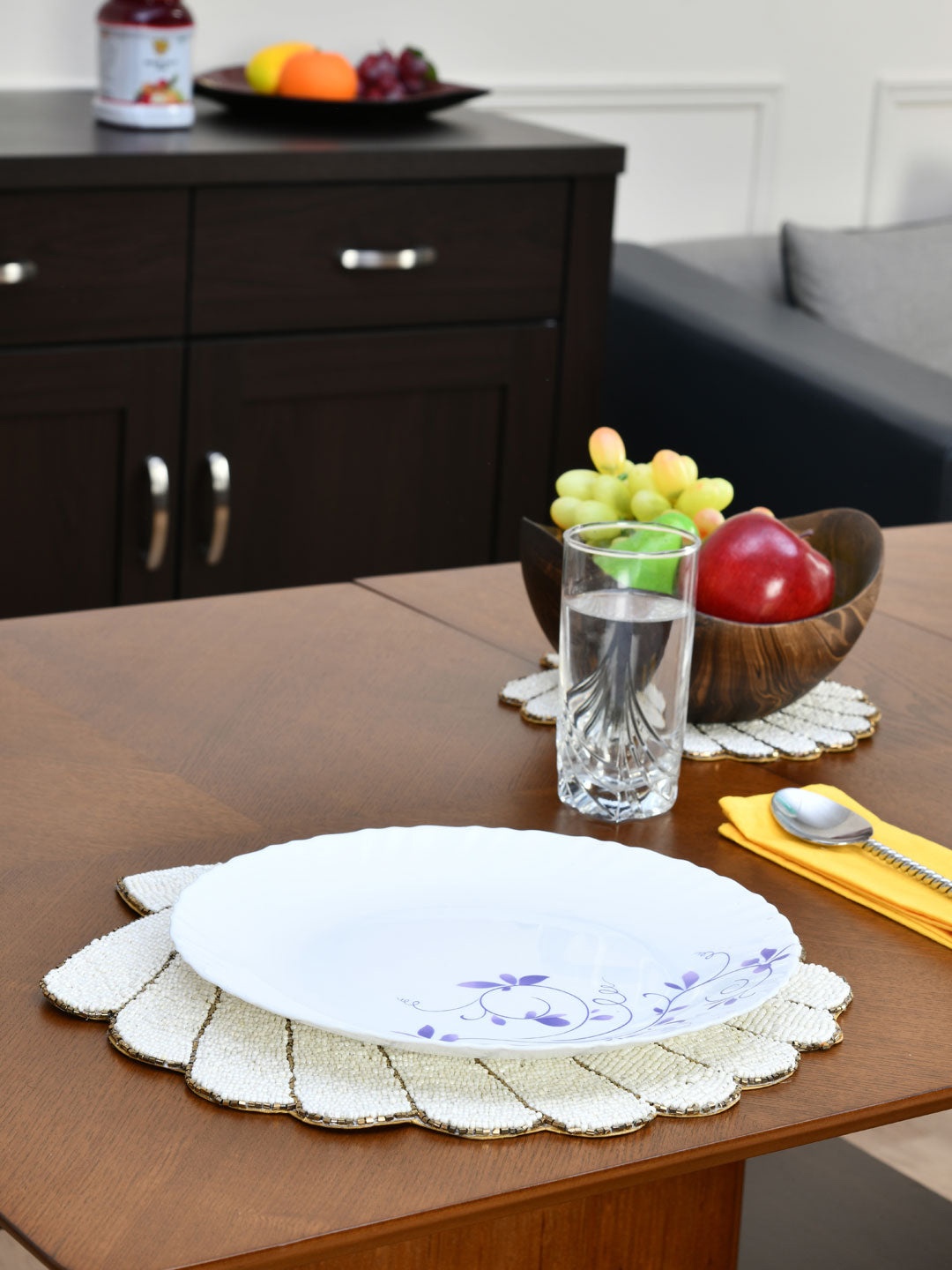 

Athome by Nilkamal Silver-Coloured Textured Placemat