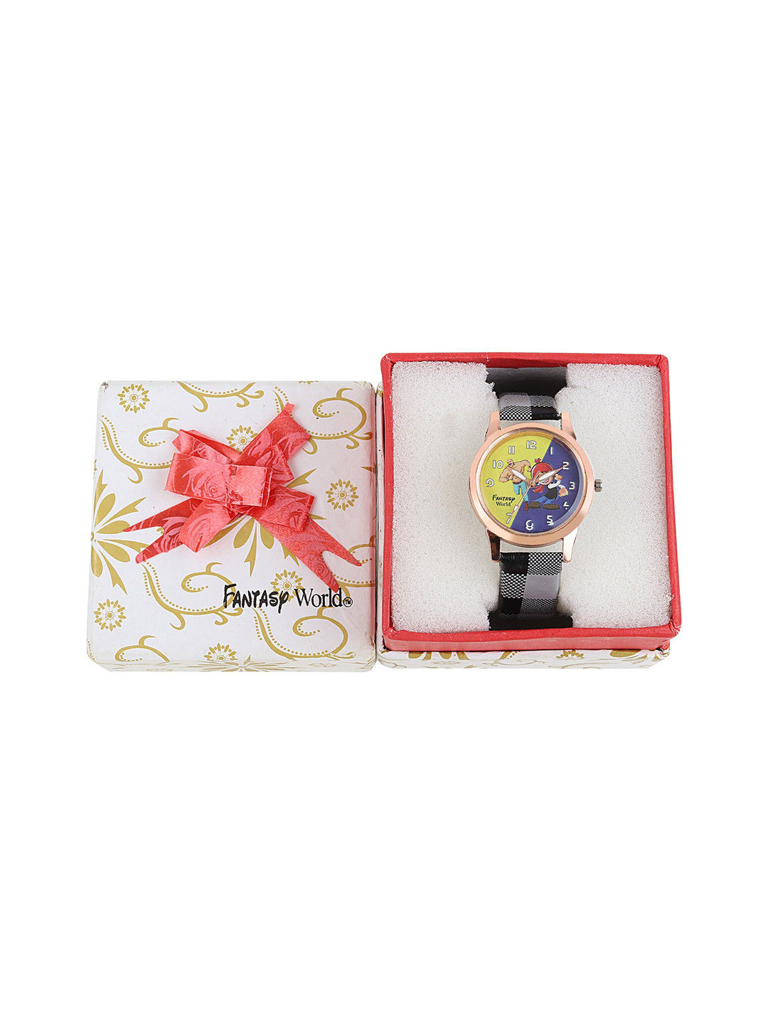 

Fantasy World Unisex Kids Multicoloured Printed Dial & Multicoloured Leather Straps Analogue Watch, Multi