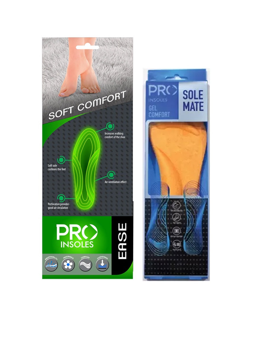 

PRO Set Of 2 Black Solid Gel Insoles