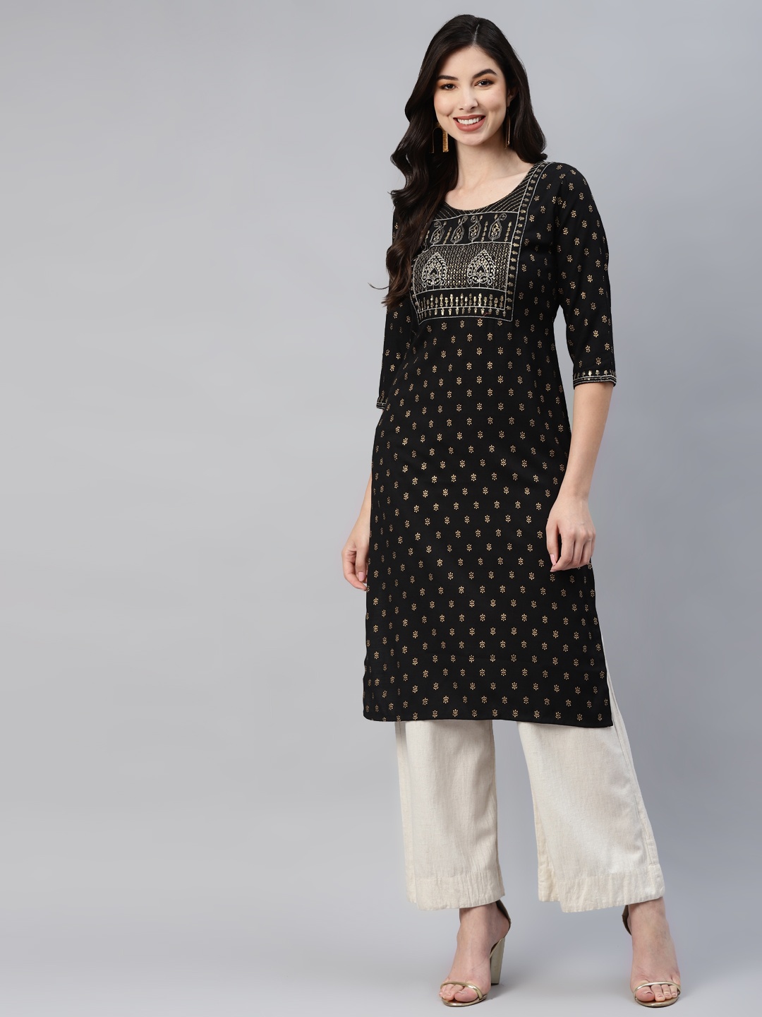 

Aarika Women Black Ethnic Motifs Printed Kurta
