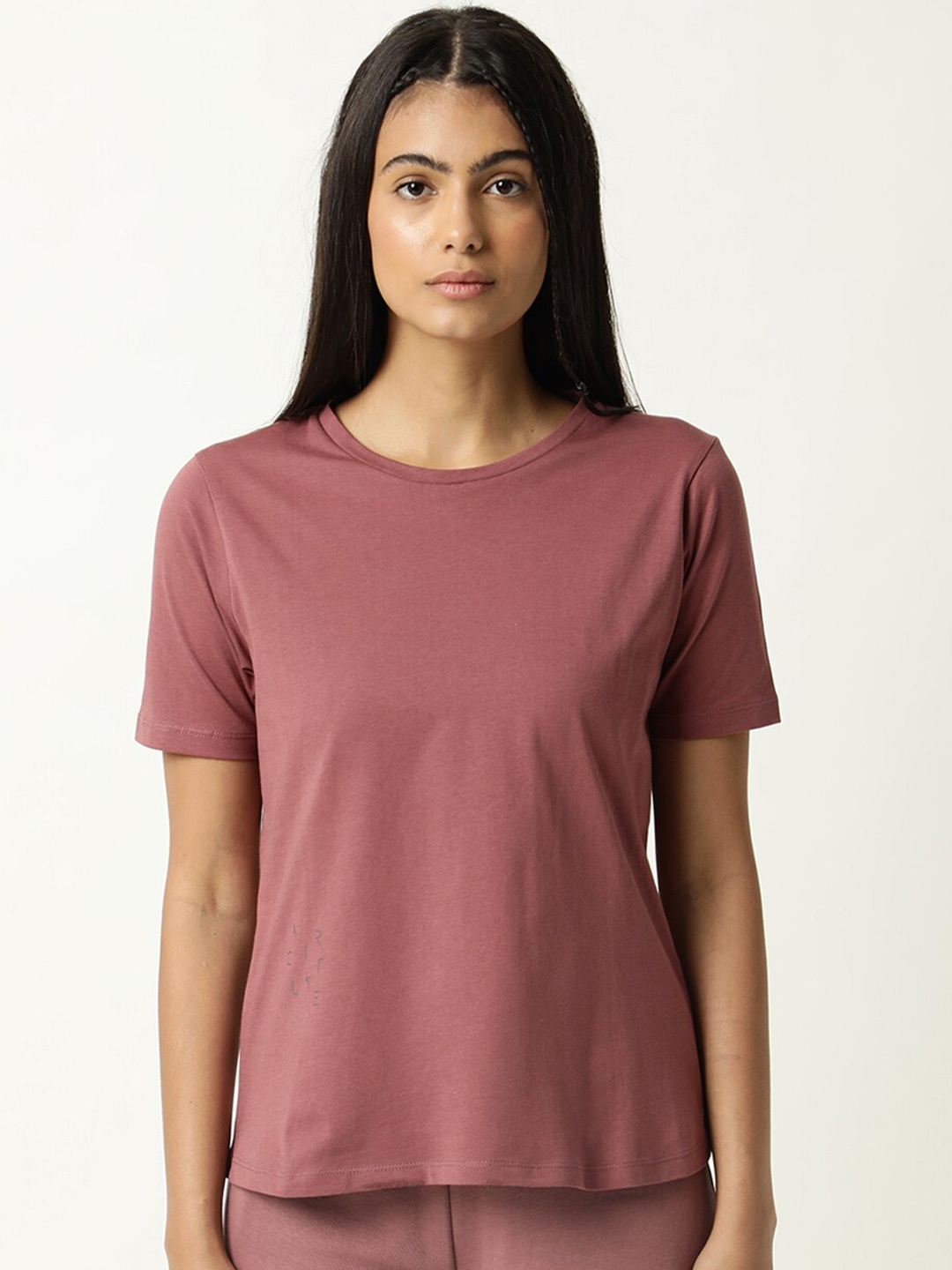 

ARTICALE Women Pure Cotton Slim Fit T-shirt, Na