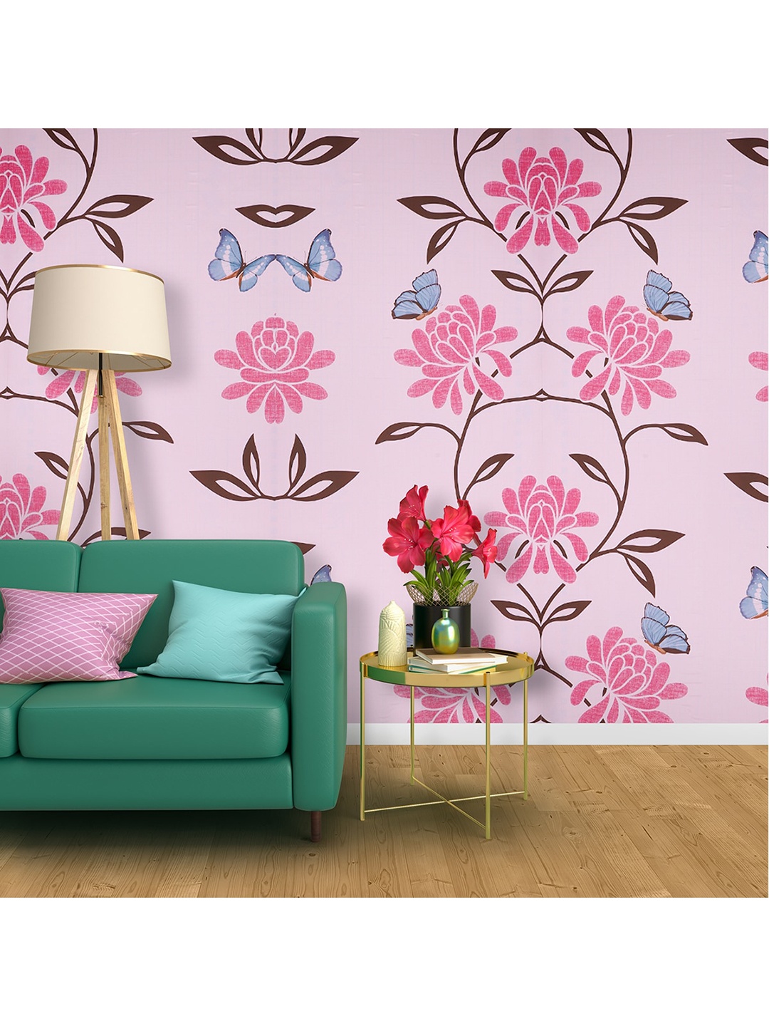 

Ispace Pink Printed Self Adhesive & Waterproof Wallpaper