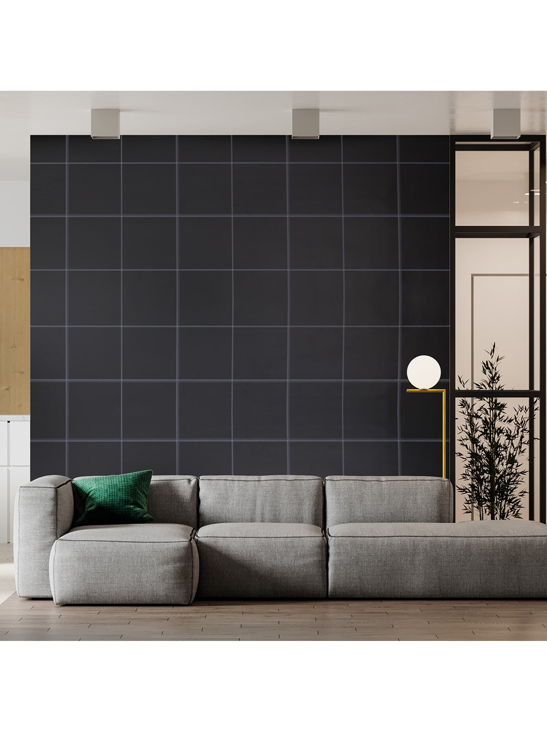 

Ispace BlackPrinted Self Adhesive and Waterproof Wallpaper, Black
