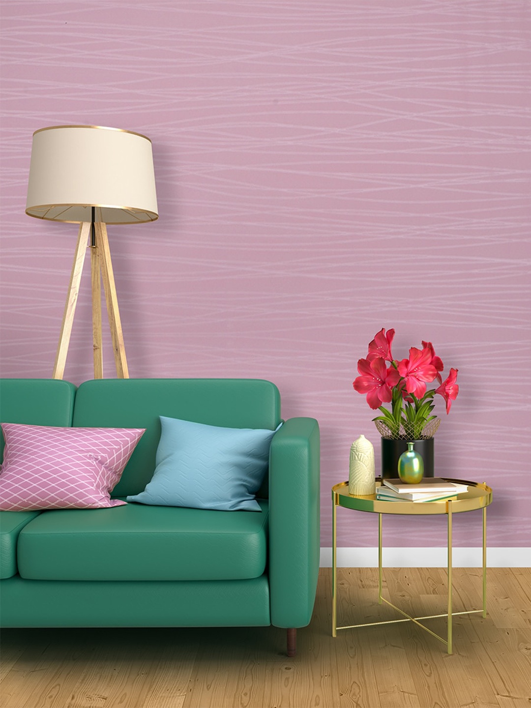 

Ispace Pink Printed Self Adhesive and Waterproof Wallpaper