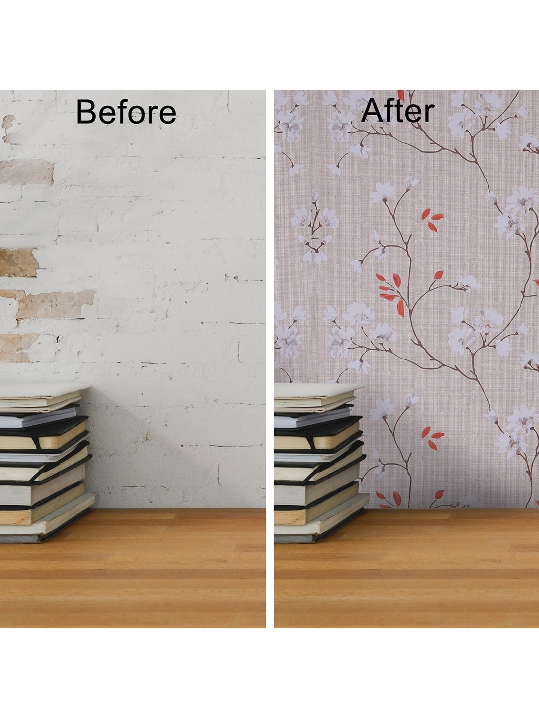 

Ispace Beige & White Printed Waterproof Wallpaper
