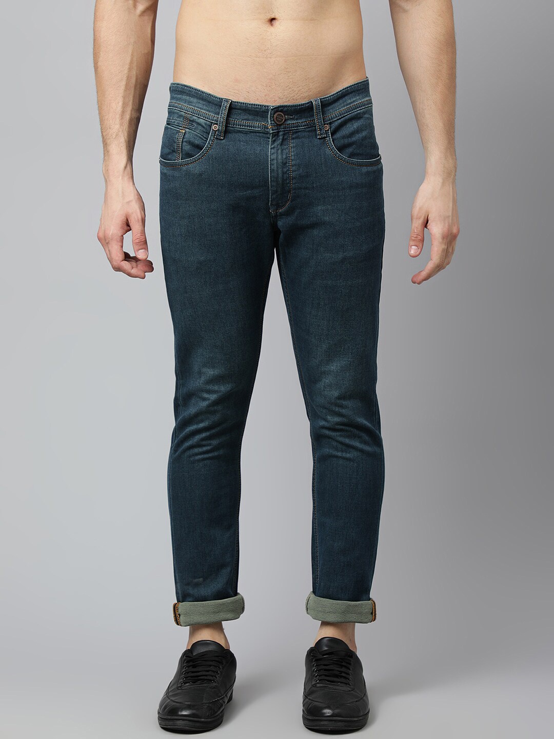 

Richlook Men Green Slim Fit Light Fade Stretchable Jeans