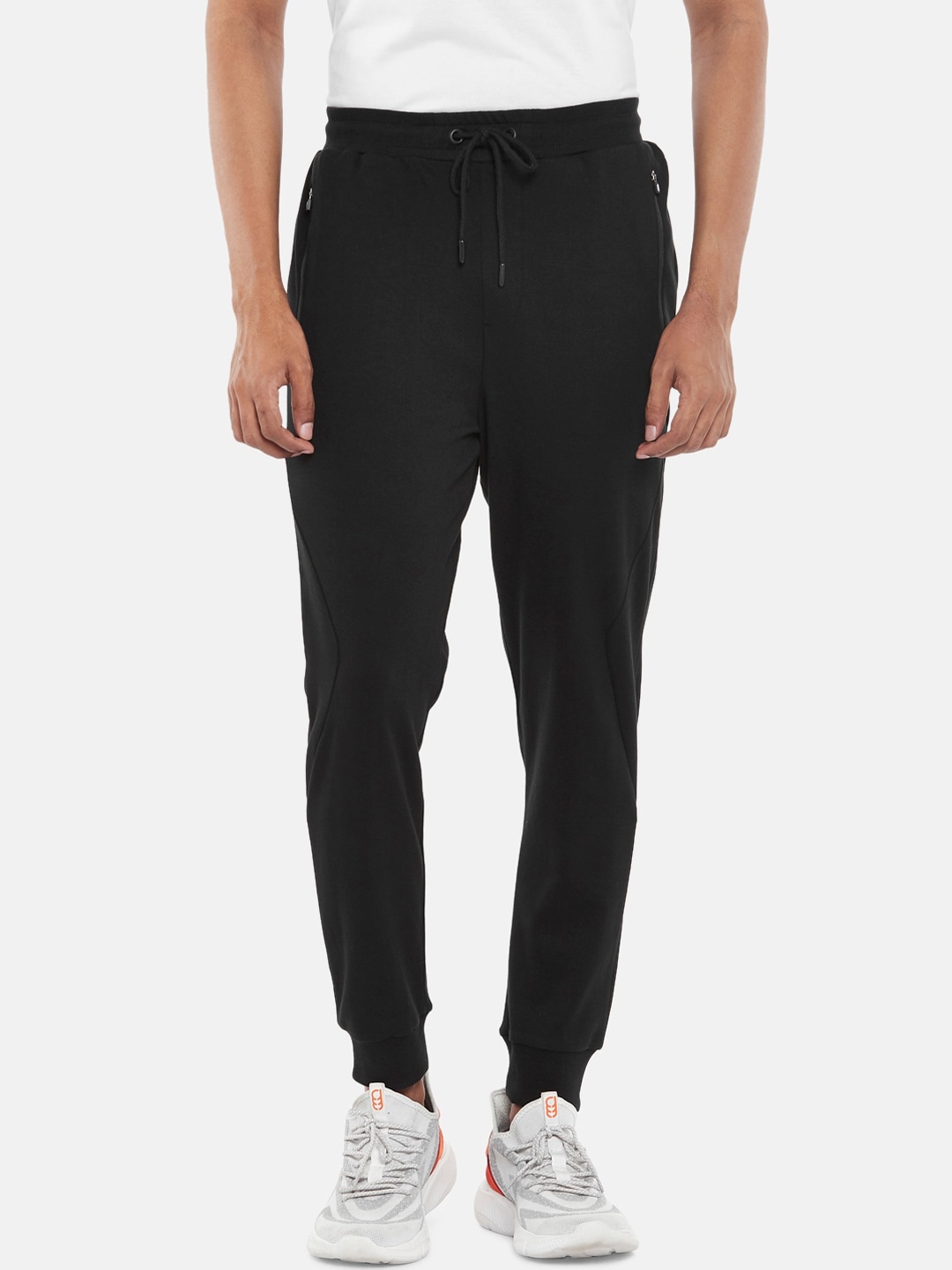 

Ajile by Pantaloons Men Black Solid Slim-Fit Track Pants