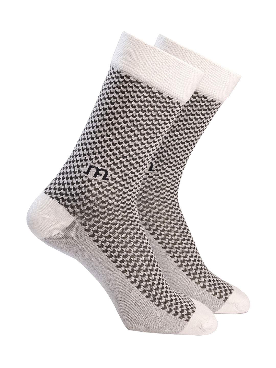 

Man Arden Men White & Gray Cambridge Clue Edition Pure Cotton Designer Socks