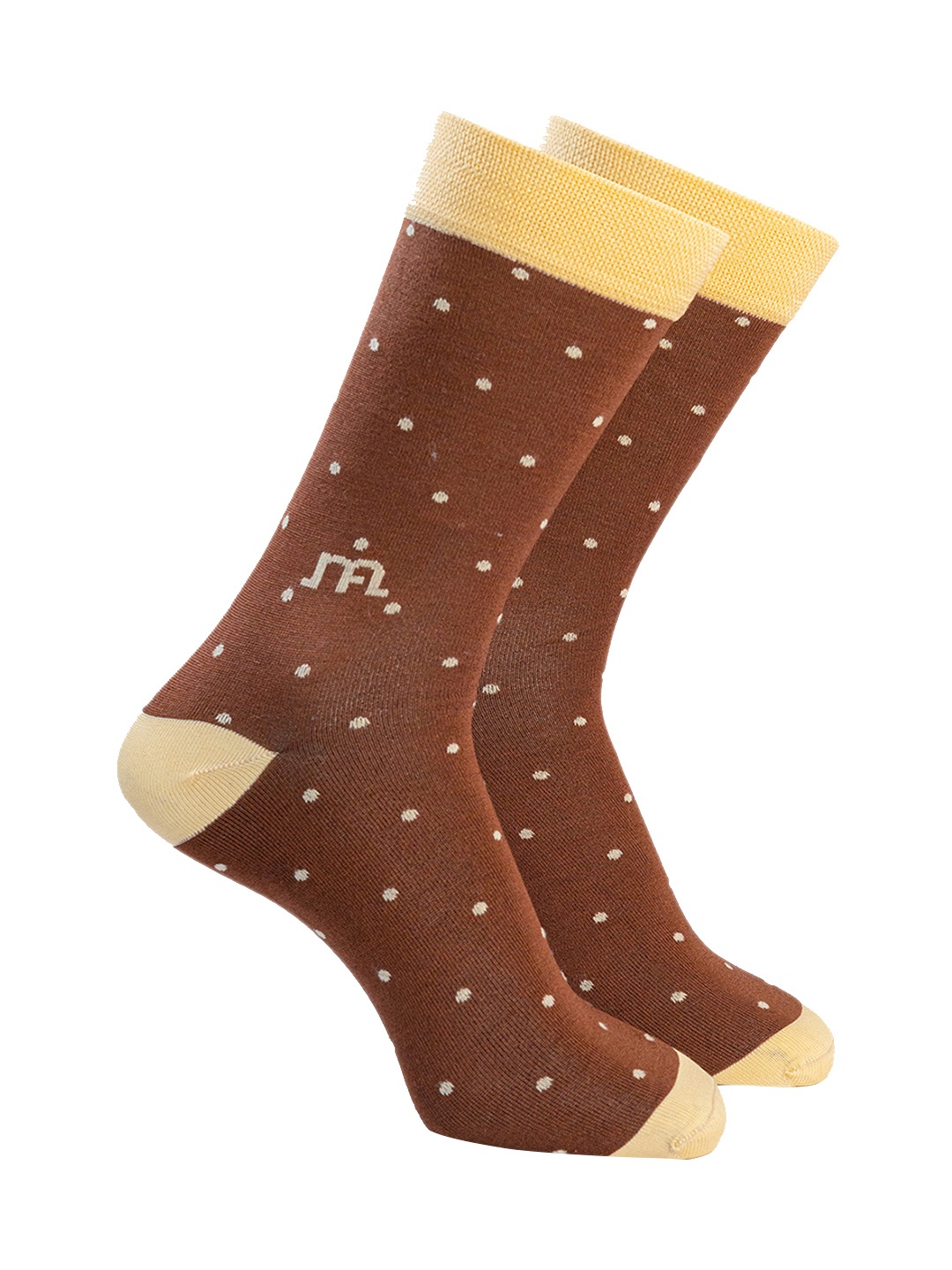 

Man Arden Men Brown & Yellow Patterned Calf-Length Cotton Socks