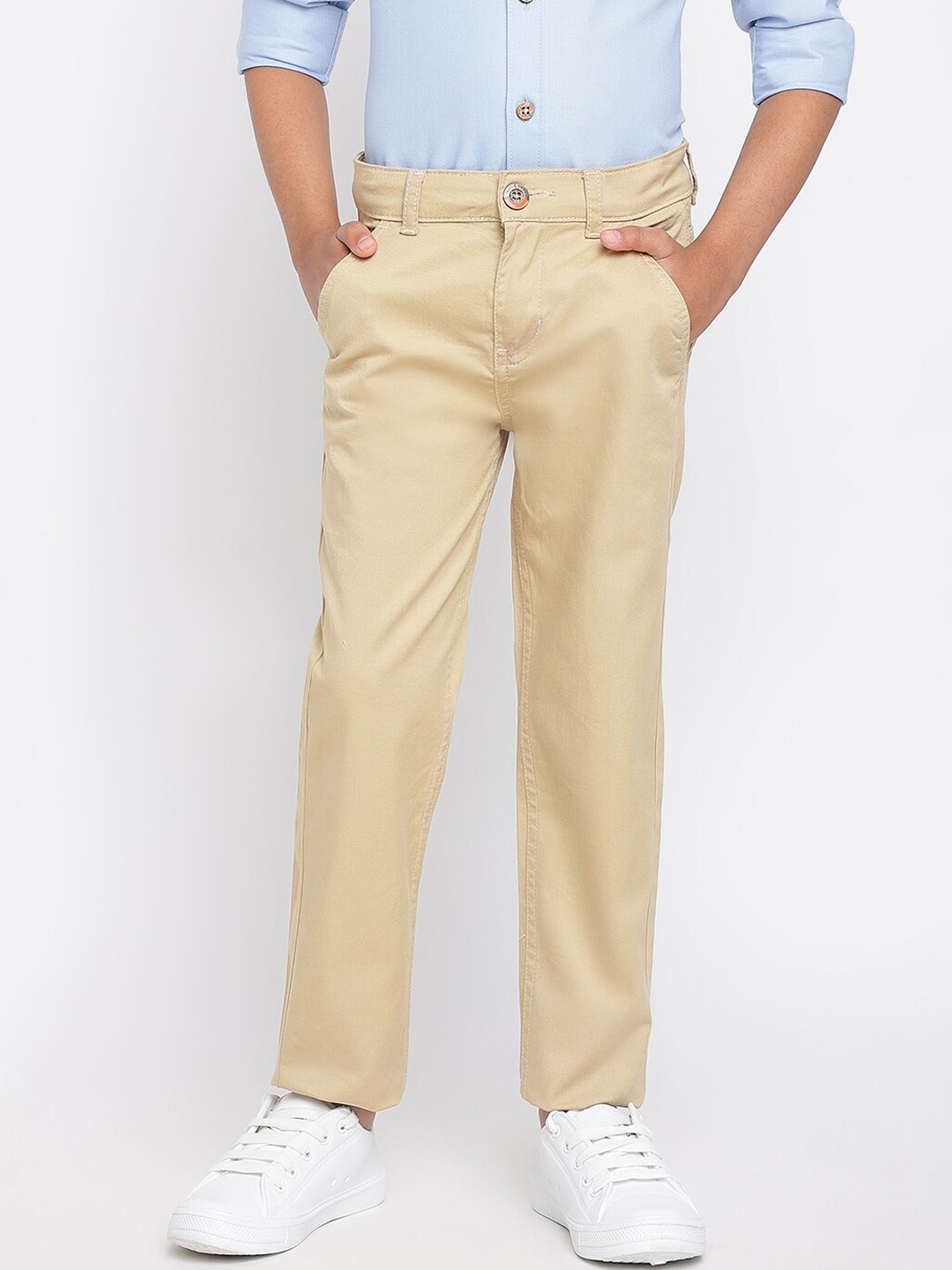 

TALES & STORIES Boys Khaki Slim Fit Chinos Trousers