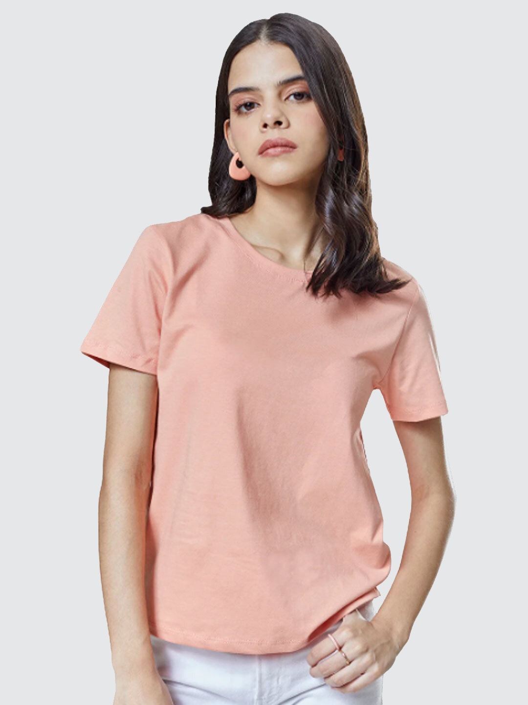 

The Souled Store Women White V-Neck T-shirt