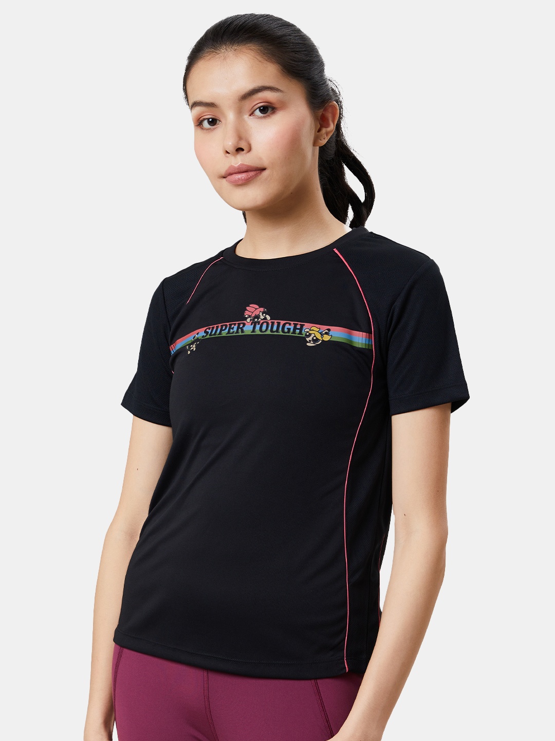 

The Souled Store Women Black Typography T-shirt