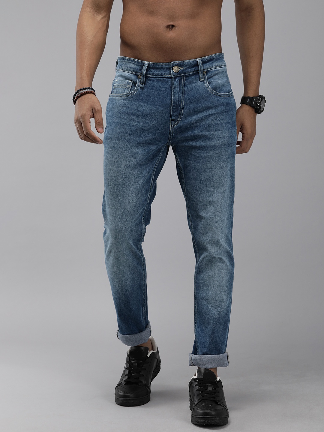 

Roadster Men Blue Skinny Fit Heavy Fade Stretchable Jeans