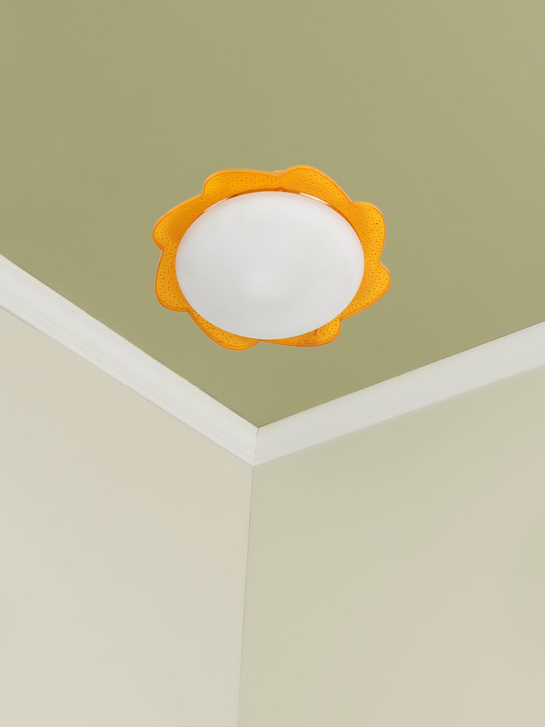 

MFD HOME FURNISHING White Solid Glass Ceiling Light
