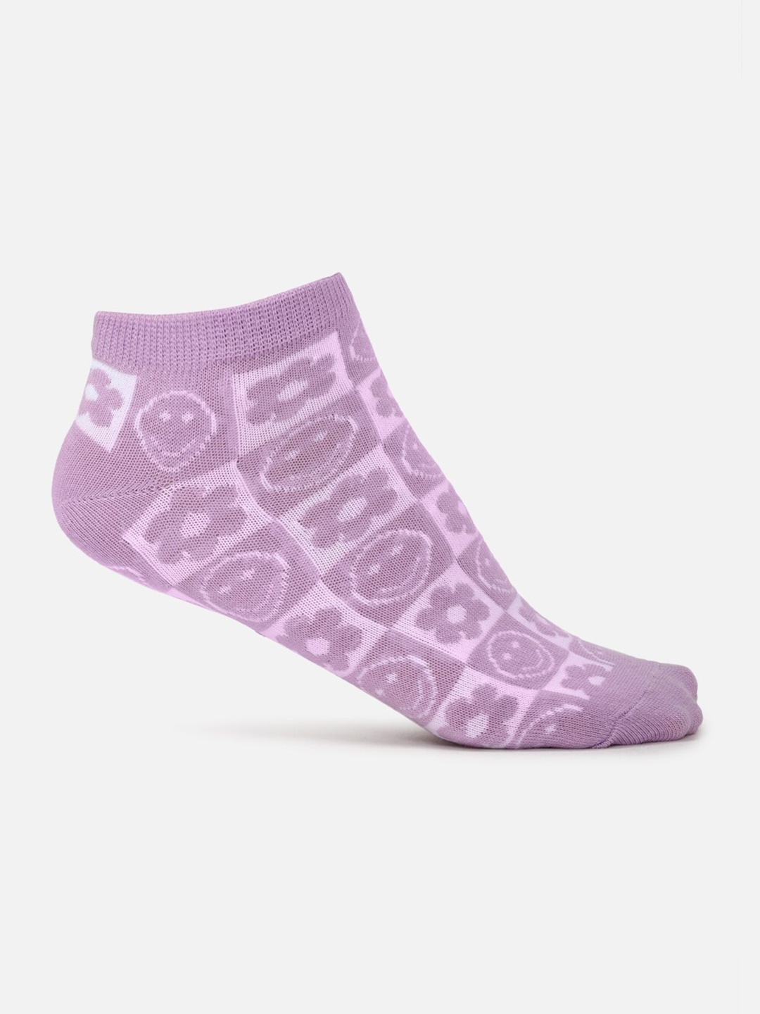 

FOREVER 21 Women Purple Printed Ankle-Length Socks