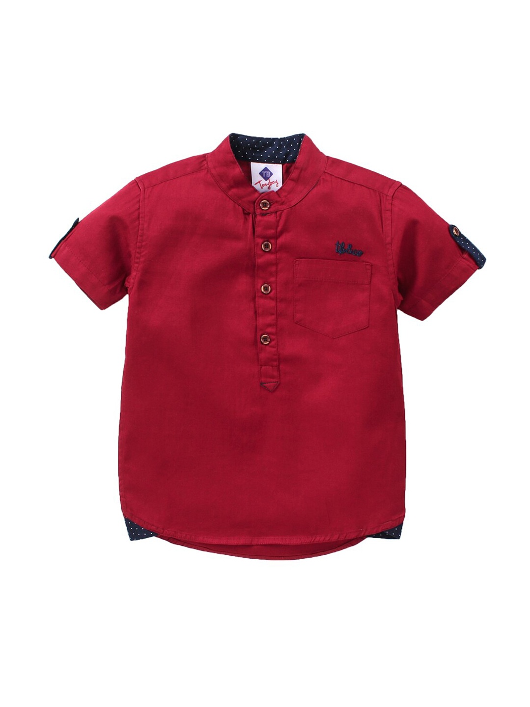 

TONYBOY Boys Maroon Premium Casual Shirt