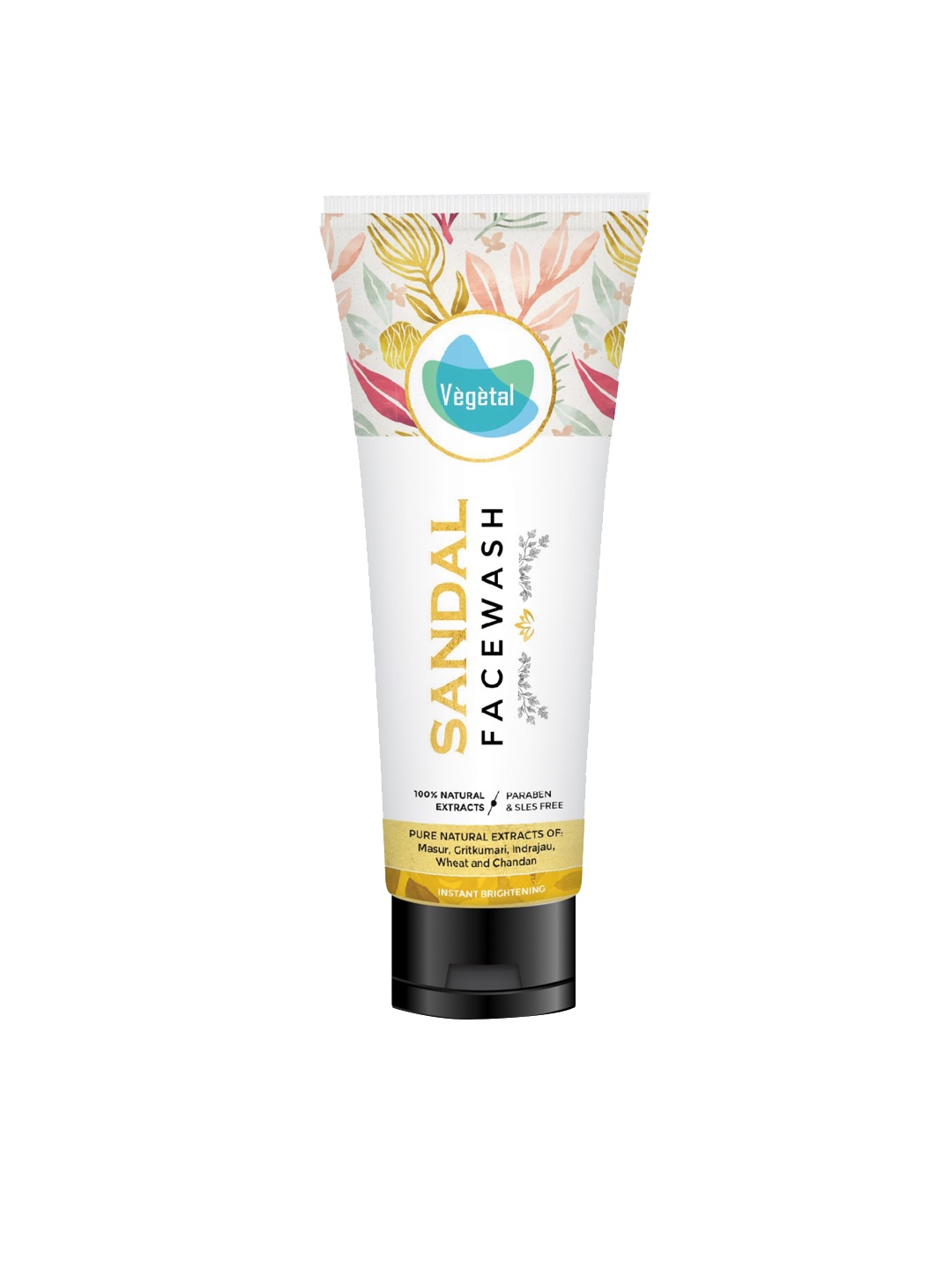 

Vegetal Sandal Face Wash for Instant Brightening - 100 ml, White