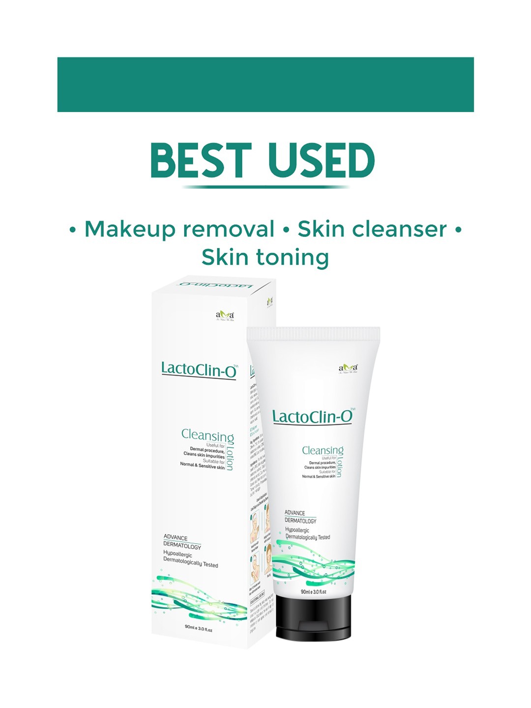 

Vegetal Lactoclin-O Advance Dermatology Cleansing Lotion - 90 ml, White