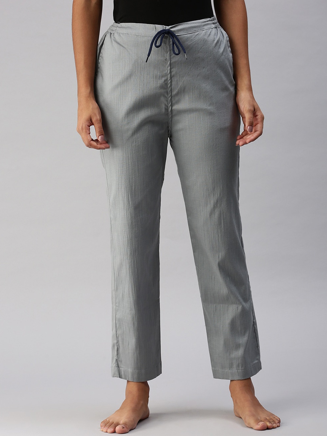 

Kryptic Women Grey Solid Lounge Pant