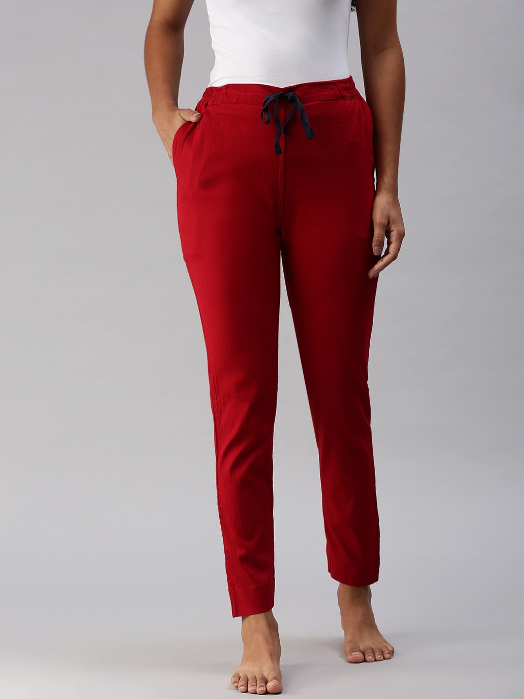 

Kryptic Women Maroon Solid Lounge Pants