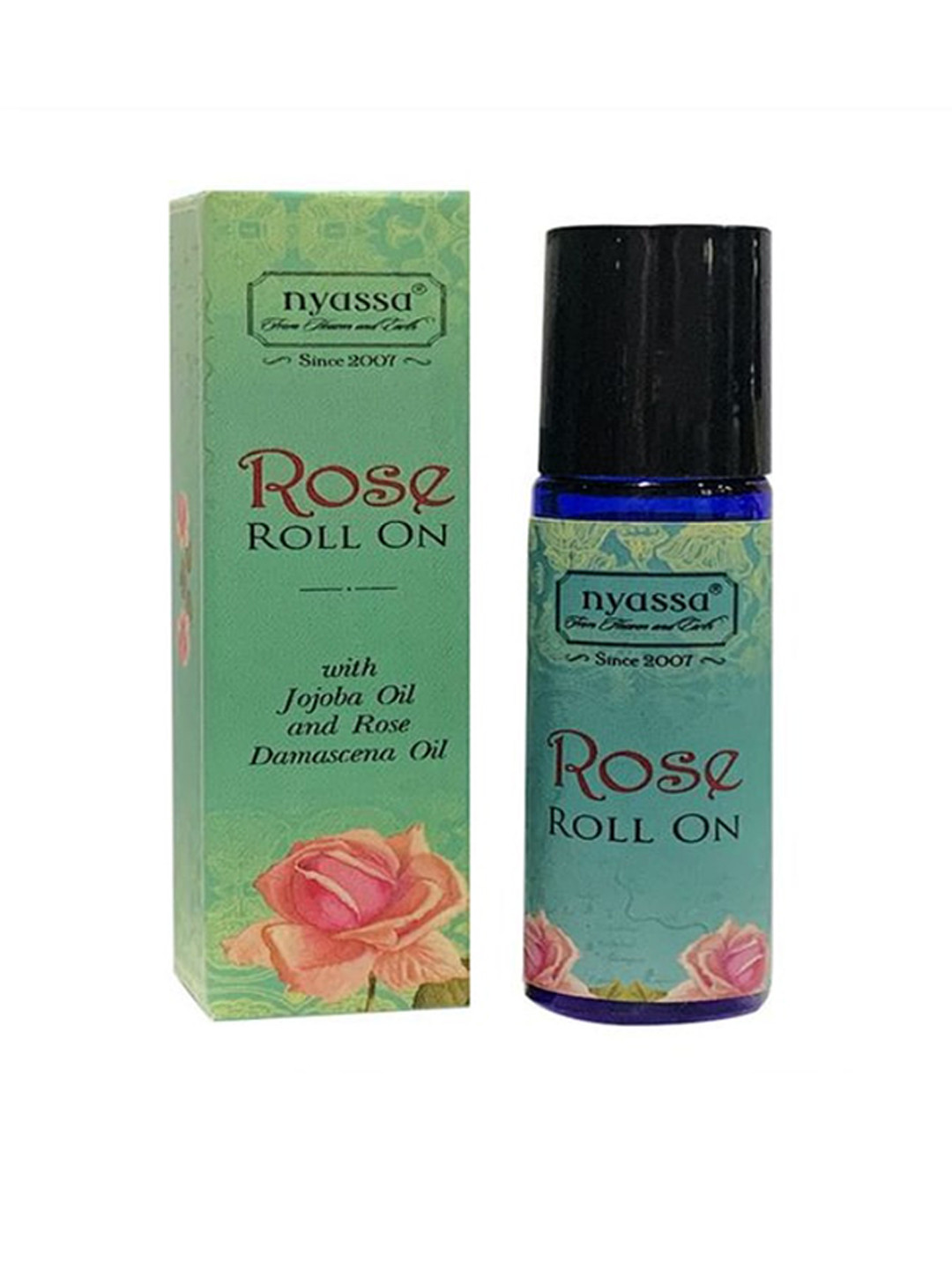 

Nyassa Rose Roll On With Jojoba Oil & Rose Damascene Oil 10ml, Off white