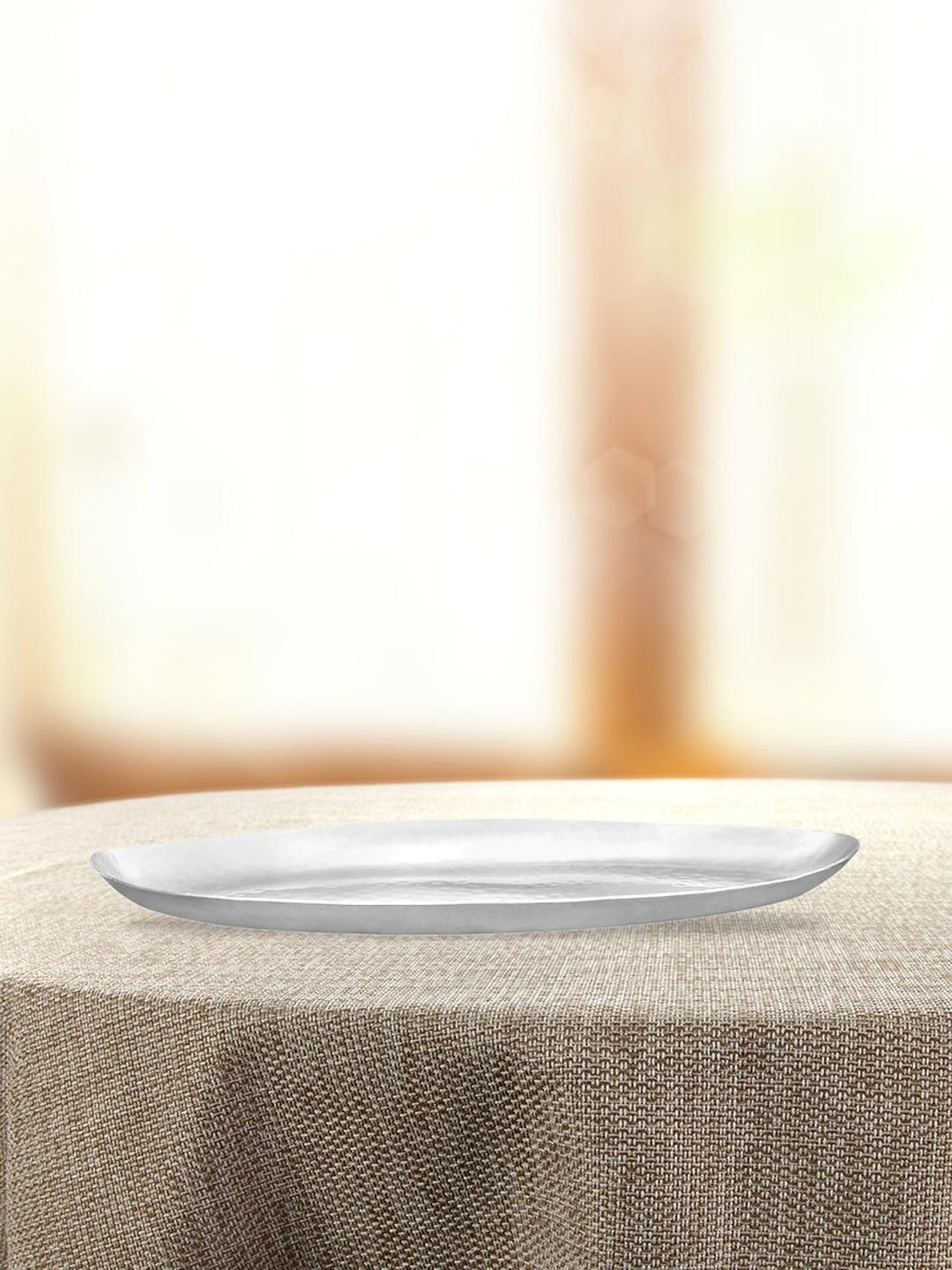 

Athome by Nilkamal Silver Hammmered Small Tray