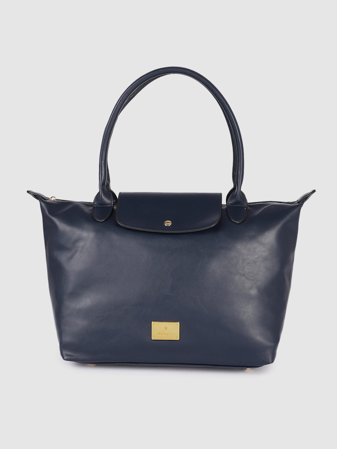 

Van Heusen Women Navy Blue PU Oversized Structured Shoulder Bag