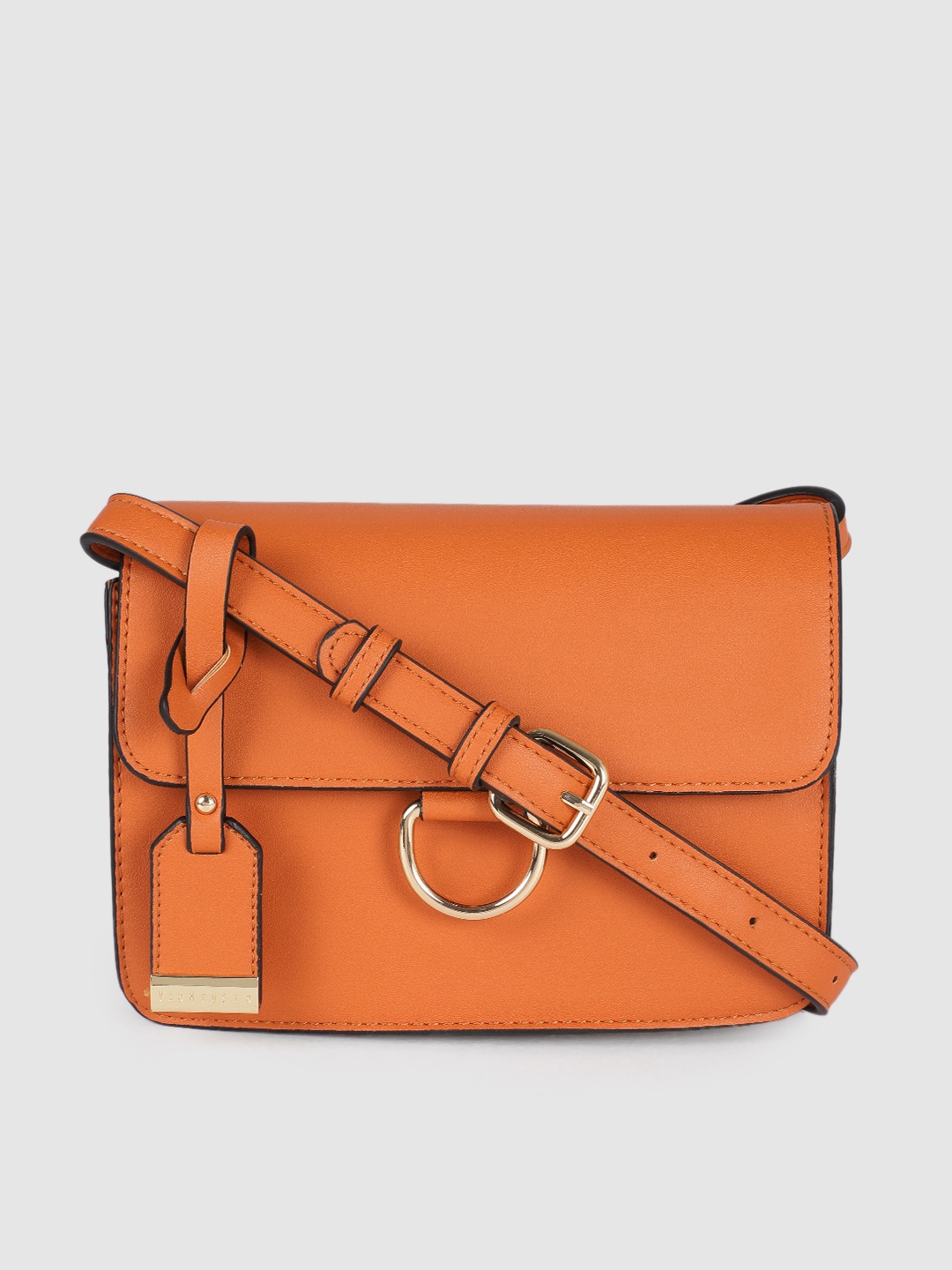 

Van Heusen Rust Orange Solid Structured Sling Bag