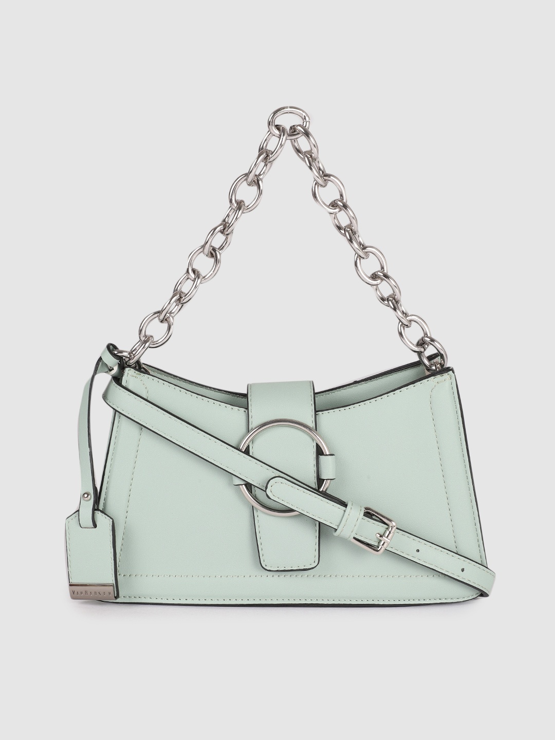 

Van Heusen Women Sea Green PU Structured Handheld Bag