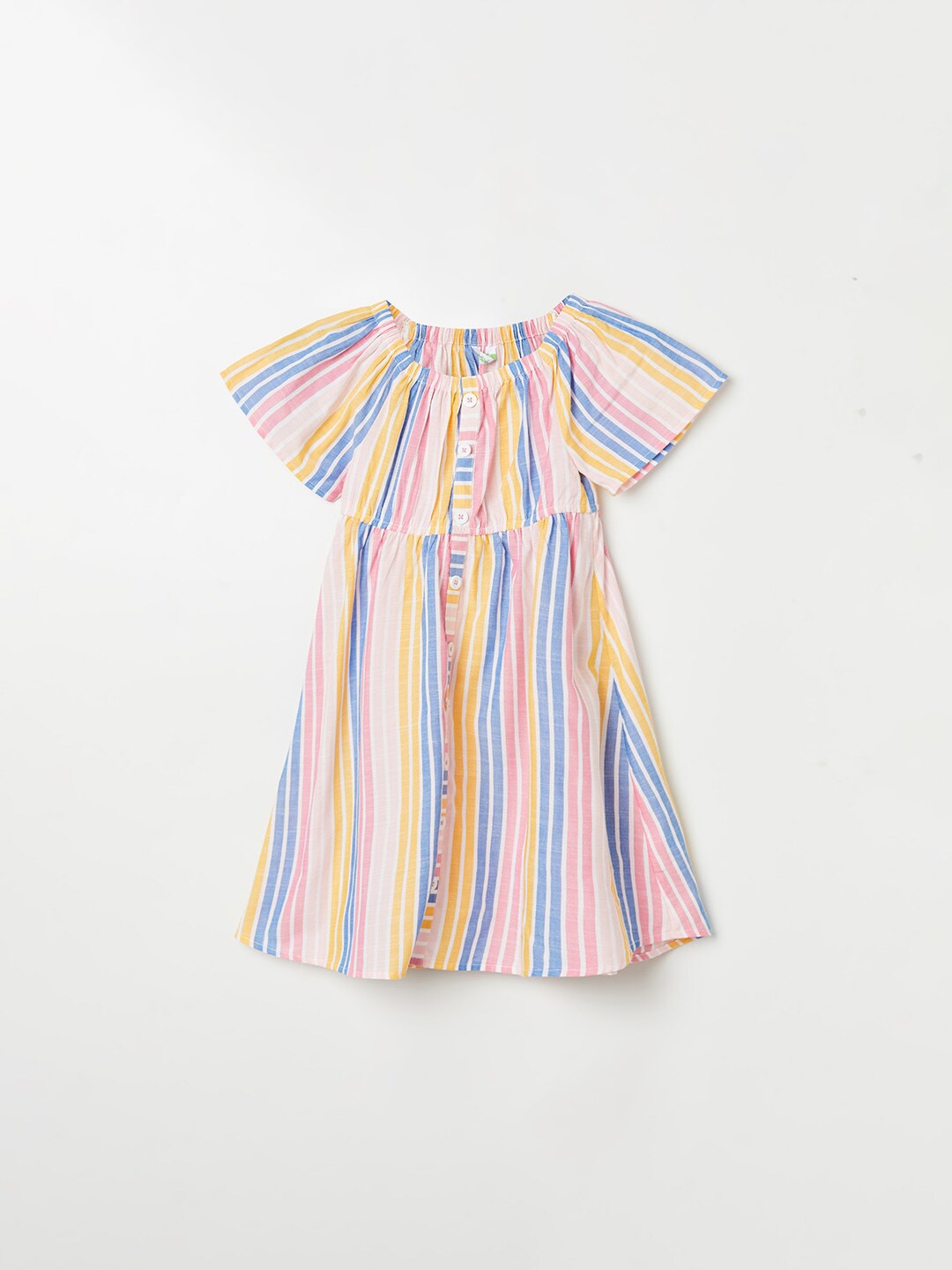 

Bossini Multicoloured Striped A-Line Dress, Multi